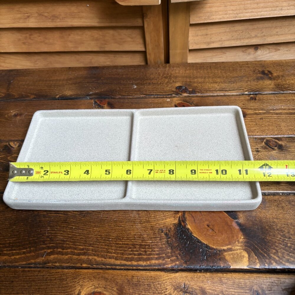 Hearth &‎ Hand Stoneware Vanity Tray - Dual Section Organizer - Picture 3 of 8